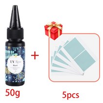 단단한 Uv 수지 접착제 크리스탈 클리어 자외선 경화 빠른 건조 에폭시 수지 UV 접착제 DIY 쥬얼리 수지 몰드 젤 경화제 만들기, 50G