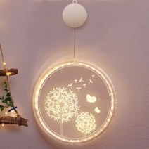 도매토피아 윈도우 3D 착시 LED 장식전구(민들레)행잉 윈도우..., 단품