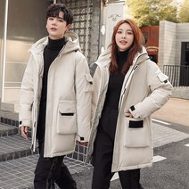 Cold Fly 남여공용 겨울 보온 방풍 롱 패딩 90% 화이트 오리털