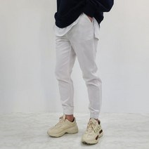 일이오 남자 빅사이즈 린넨 스팬 밴딩 조거팬츠