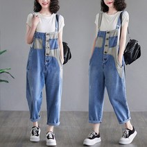 도니와 여성 두컬러 청멜빵바지 예쁜청바지 데일리룩 여행패션 빈티지룩 예쁜멜빵 데님서스팬더 데이트룩 리조트룩 몸매커버 편한청바지 귀여운청바지 예쁜데님 봄청바지 여름청바지 배기청바지