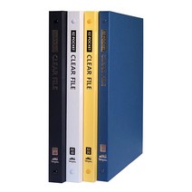 이지포켓 40P 클리어화일 합지 싸바리 표지 하드커버 40매 크리어파일, 백색