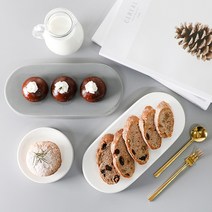 홈카페 홈파티 노던 타원굽접시 2size, 화이트, 1개