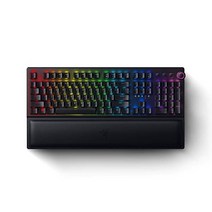 레이저 블랙 위도우 V3 Pro 기계식 무선 게임 키보드: 노란색 스위치 - 선형 및 무음 Chroma RGB 조명 더블샷 ABS 키캡 투명 하우징 Bluetooth/2.4GHz
