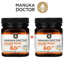 마누카닥터 뉴질랜드 마누카 꿀 허니 멀티플로럴 MGO 60 메틸글리옥살 250g 2팩
