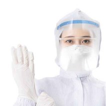 필름교체용 페이스쉴드 회전형 얼굴가리개 투명마스크 안면, 블루본체 필름 11매