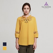 올리비아로렌 셔링 포인트 블라우스__VVCNLVM4412