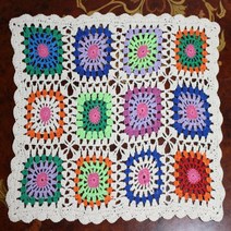 퀼트가게핸드메이드뜨개매트 컬러손뜨개-01 (40 x 30cm) (1281238)