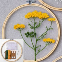 DIY 프랑스자수 패키지 키트 노란꽃 실십자수 취미 프랑스자수준비물