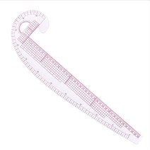 JSTrading 투명 직선 곡선 그레이딩자 커브자 (40cm 58cm)