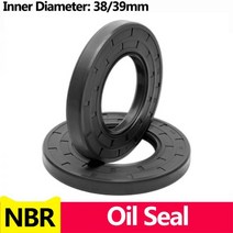 NBR 프레임 워크 오일 씰 TC 니트릴 고무 커버 더블 립 스프링 베어링 샤프트 ID * OD THK 38/39mm, 한개옵션1, 53 38x59x9(1pcs)