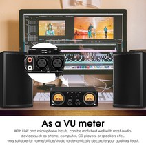 층간소음측정기 데시벨Nobsound-듀얼 아날로그 VU 미터 마이크/라인 사운드 레벨 RCA/XLR 오디오 스위처 박, 한개옵션0