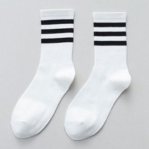 학생양말 흰색 세줄 삼선 장목 양말 5켤레 데일리 베이직 봄양말