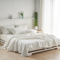 [머쉬룸] 눈소리 여름 이불 슈퍼싱글세트 시어서커 홑겹 알러지케어 냉감 이불 기분좋은 도트