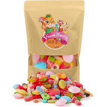 비건 스윗 피지 앤 피즈 프리 픽 앤 믹스 스위트 젤리 기프트 백 800g Vegan Sweets Fizzy and Fizz Free Pick n Mix Sweets Gift Ba