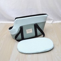 대형견 유모차 개모차 웨건 소형 고양이 치와와 휴대용 싱글 토트 반려견 통기성 편안한 야외 여행 가방, 1.Green