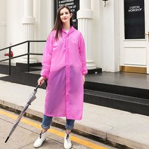 여성레인코트 판초우의 자켓 비옷 재사용 가능한 남성 불침투성 플라스틱 커버 후드