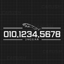 카러쉬 재규어 자동차 차량용 주차번호판 스티커, 중형, 크리스탈 홀로그램