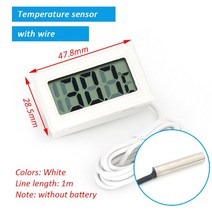 측정 측량미니 디지털 LCD 실내 편리한 온도 센서 습도 측정기 게이지, 07 white with 1M cable