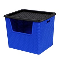 지오리빙 클린존 50L 분리수거함, 1단(코발트블루), 1개