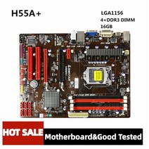 바이오스타 H55A + LGA1156 DDR3 ATX 마더 보드 P7H55 P7P55 P7H55-M P7P55D LX LE PRO PLUS 디럭스 P7P55D-E-LX 대체