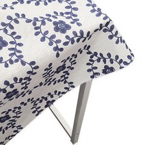 봄식탁보 플리마켓테이블보 플라워 블루 분위기 패턴