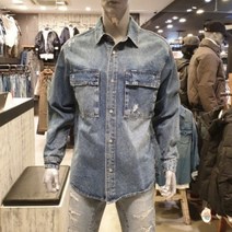 버커루 면 100% 남성 오버핏 포켓디테일 셔켓 BK/M톤