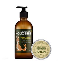 홀츠베베 천연 임산부 오일 300ml 마사지오일 튼살오일 + 홀츠베베 베이비 밤 크림 30ml 아기침독 기저귀 보습 진정 피부보호, 300ml+30g