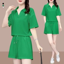 DarjinQD 여자 여름 투피스 반팔 반바지 BH574
