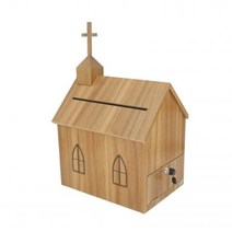 교회 개신교 헌금봉투함 미니 헌금함 기독교 나무모금함 나무 원목 기부함, 단일사이즈