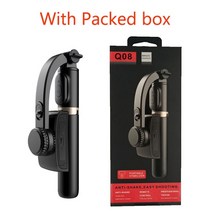짐벌카메라 fangtuosi 핸드헬드 안정기 with 블루투스 셔터 삼각대 for smart phone action camera video record vlog live, 상자 포함