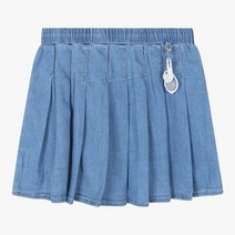 [유솔] 장식고리 데님 플리츠 스커트 ULWH23S51
