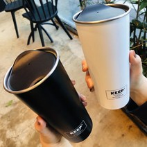 [포유아이엔씨] 4YOU KEEP 클래식 진공단열 투고 컵 텀블러 473ml 스테인레스 텀, 상세 설명 참조, 전체색:블랙