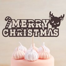 아트박스/파티해 페이퍼 레터링 메리크리스마스 토퍼 - 루돌프, 산타