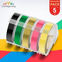 프린터 5PK 3D 라벨 테이프 9mm Dymo 엠보싱 메이커 타자기 Motex E101 404 dymo Labeller 용 리본