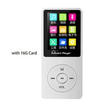 MP3 음악 플레이어 휴대용 미디어 플레이어 FM 라디오/전자책 Hifi 무손실 사운드 다기능 플레이어 그림, 16GB Model - White