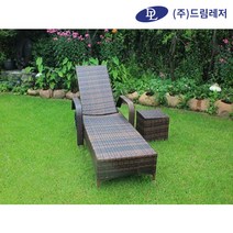 (주)드림레저 라탄 사각 테이블, 화이트
