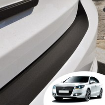 올뉴SM7 트렁크 리어 범퍼 프로텍터 데칼 스티커 스크레치 방지 카본 무광 유광 시트지, 유광 화이트