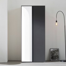 장인가구 아르 입본장 800 전신거울 옷장, 화이트