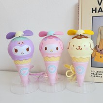산리오 캐릭터 아이스크림 휴대용 선풍기 여름 손풍기, 마이멜로디