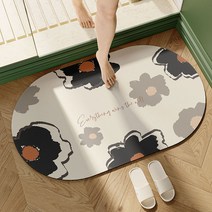 록신 1+1 빨아쓰는 규조토 발매트 화장실 욕실 발매트 규조토 발매트 60*40cm, 모던꽃무늬*2개입