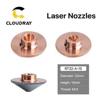 Cloudray-Raytools Dia.32mm H15 구경 0.8-6.0 섬유 레이저 절단 CNC 기계용 싱글/더블 레이어 용접 노즐 노즐, Double Chrome Layers, 1.2mm