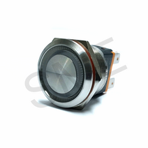 LB22C-P20F P20Z 3색 푸쉬 락 버튼 메탈 방수 LED 스위치 15A, GREEN, LOCK, DC 9~24V