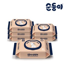 순둥이와 댕댕이 강아지물티슈 캡형 80매 6팩(6DG)