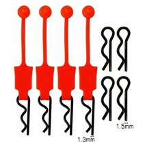 RC서보 아두이노서보모터 Injora 4pcs 실리카 젤 바디 클립 리테이너 110 18 스케일 rc 모델 자동차 arrma 화강암 kraton 6s 업그레이드 부품, 레드비