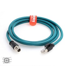 DRRI 직각 M12 X-Coded 8극 RJ45 산업용 이더넷 Cat6 케이블 코그넥스 262 카메라용 3M 376408, 1M_Straight X-code