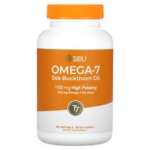 Sibu Beauty 오메가7 산자나무 오일 1000mg 소프트젤 180정, 60 개