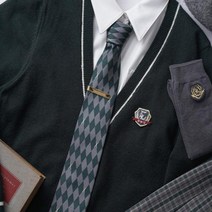 체크무늬 아날로그 실크 JK 넥타이 코디 소품 선물용품