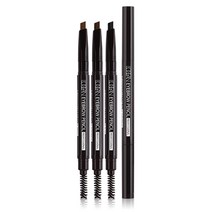 1+1+1 여자 남자 눈썹 그리기 아이브로우 오토 펜슬, 01호 블랙, 01호 블랙, 04호 다크 브라운