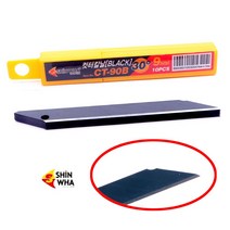 SK5 블랙날 9mm 소형 30도 8칸 고탄소강 검정날 커터칼날 캇타칼날 교체용 검정색 칼날 캇타칼날 컷터칼날 문구 사무용 컷터칼 커터칼 카타칼 캇팅칼날 카타날 캇팅날 교체 칼 날